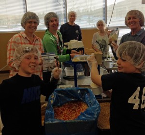 Packing meals for Feed My Starving Children